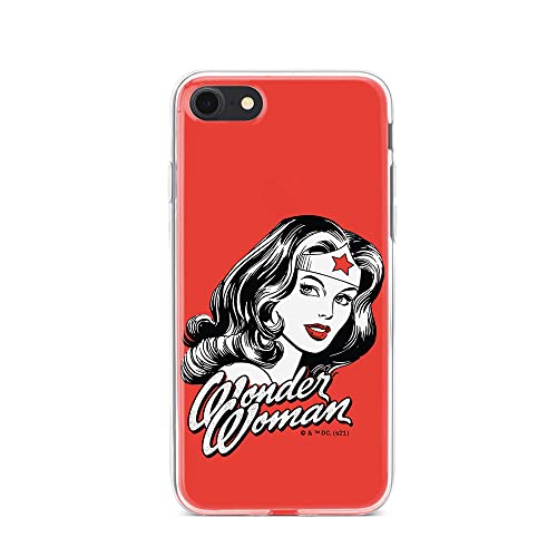 ERT GROUP etui na telefon Iphone 7/8/ SE 2/ SE 3, case oryginalny i oficjalnie licencjonowany przez DC, wzór Wonder Woman 023, optymalnie dopasowane, plecki z TPU częściowo przeźroczyste