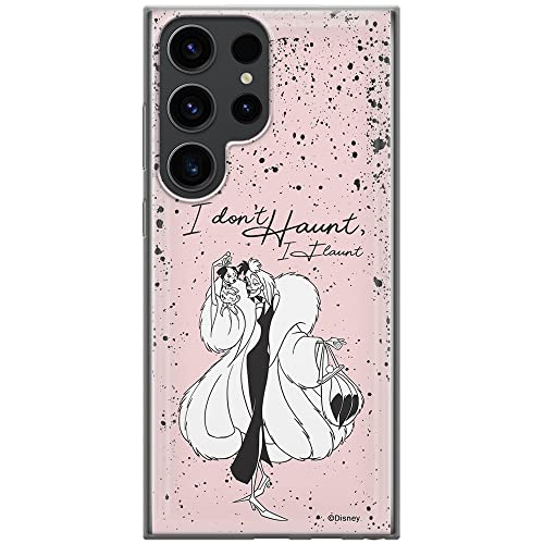 Etui Cruella i Puppy 001 Disney Nadruk pełny Różowy Producent: Samsung, Model: S23 ULTRA