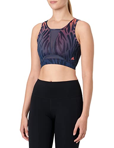 adidas HA4324 TRN TIGR AOP Sports Biustonosz damski Semi Turbo/Shadow Navy/Print LAC