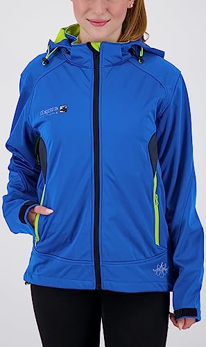 Deproc Active Damska kurtka softshellowa z odpinanym kapturem, kurtka przejściowa, Windbreaker DOWNTON PEAK