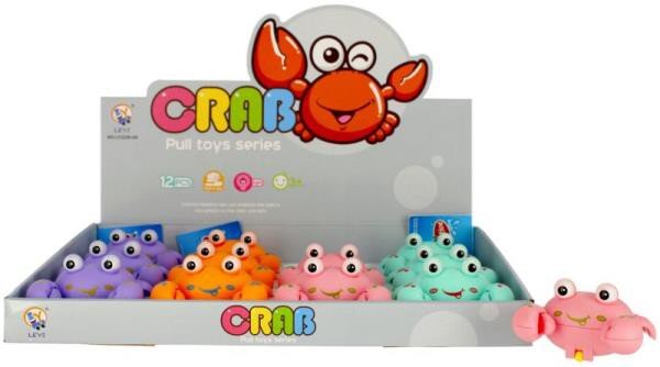 Zabawka naciągana krab świecący 11cm Mega Creative