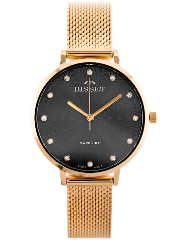 Zegarek Bisset BIS125 BSBF30 różowe złoto grafitowy