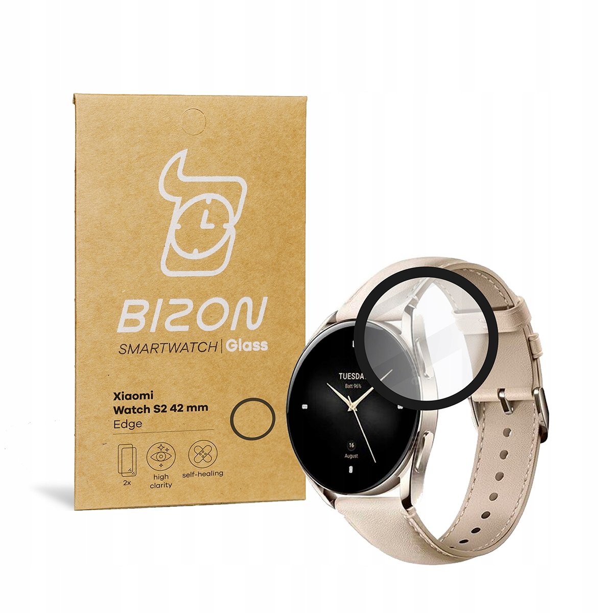 Szkło Hartowane Bizon Dla Xiaomi Watch S2 42 Mm