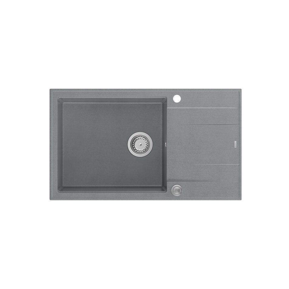 QUADRON Zlewozmywak EVAN 136 XL szary, elementy stalowe, k.pneum. HCQE58650U5_BS_P2O0 Z