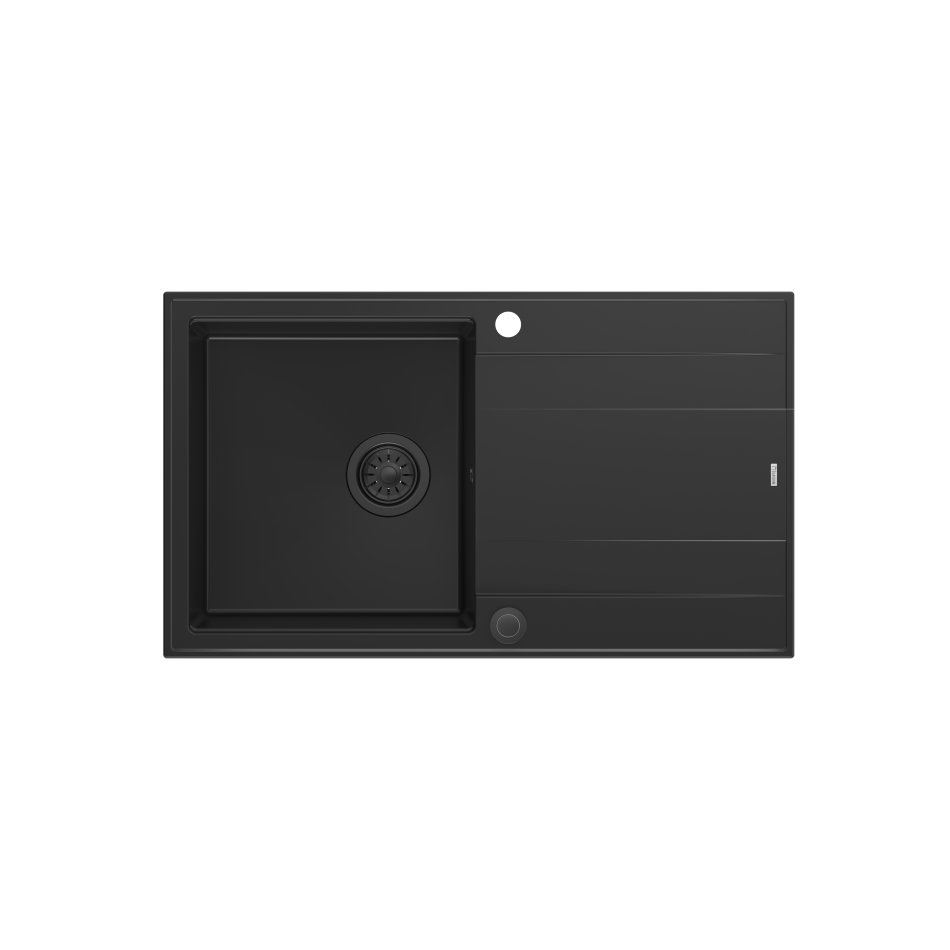 QUADRON Zlewozmywak EVAN 111 czarny, elementy czarne, k.pneum. HCQE8650U7_BLM_P2O0