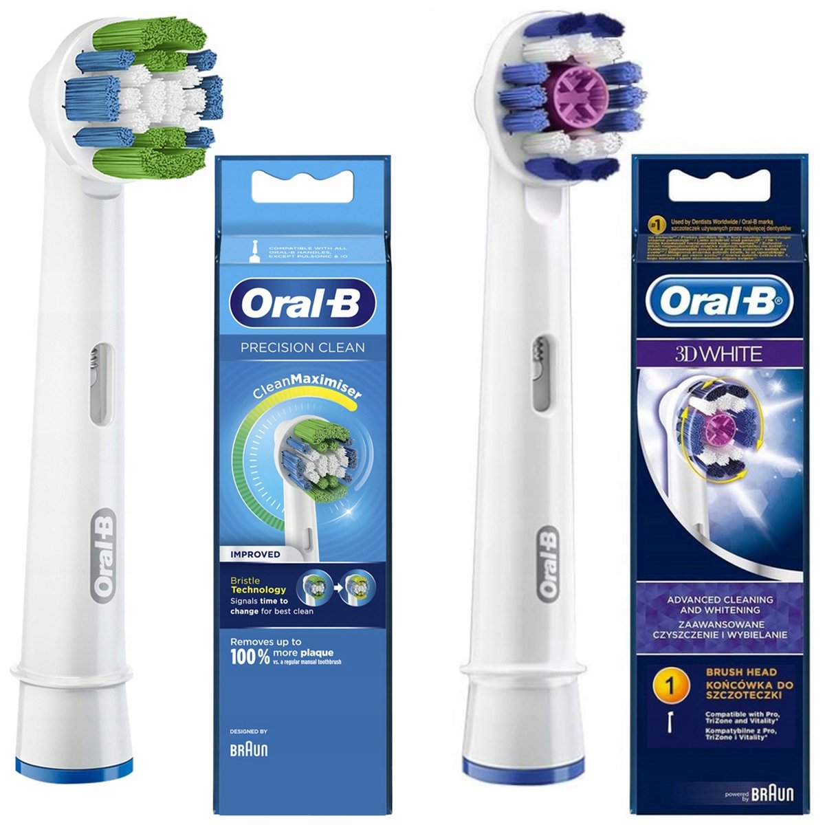 2 Końcówki Oral-B Precision Clean 3D White