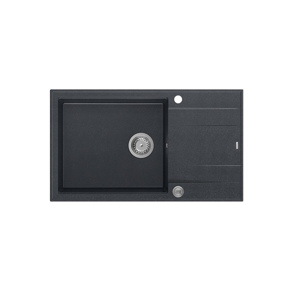 QUADRON Zlewozmywak EVAN 136 XL czarny, elementy stalowe, k.pneum. HCQE58650U8_BS_P2O0