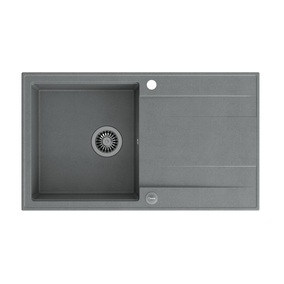 QUADRON Zlew EVAN 111 silver stone + syfon INOX