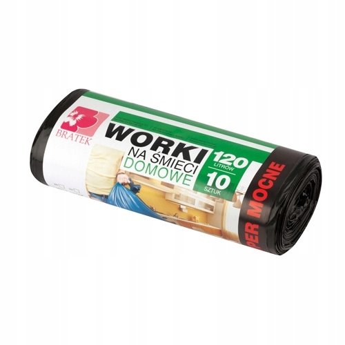 Worki Na Śmieci Domowe 120 Litrów 10 Sztuk Ldpe