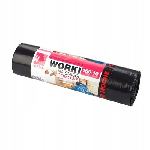 Worki Na Śmieci Domowe 160 Litrów 10 Sztuk Ldpe