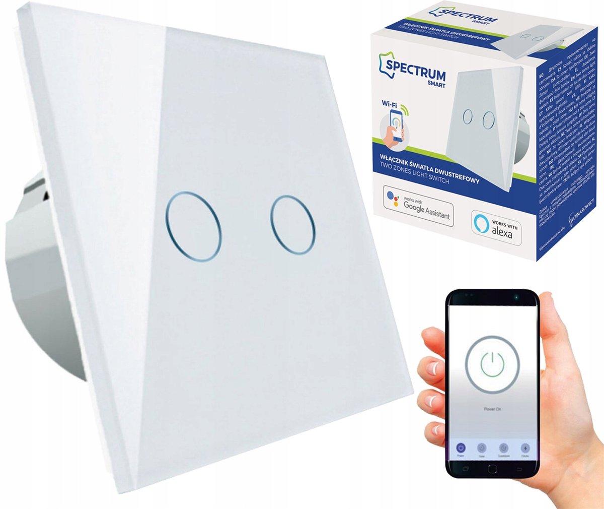 SPECTRUM LED WŁĄCZNIK DWUSTREFOWY SMART WOJ05416