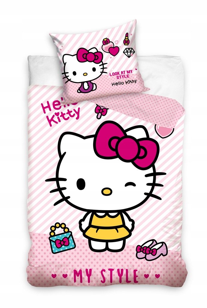 POŚCIEL bawełniana HELLO KITTY 160x200