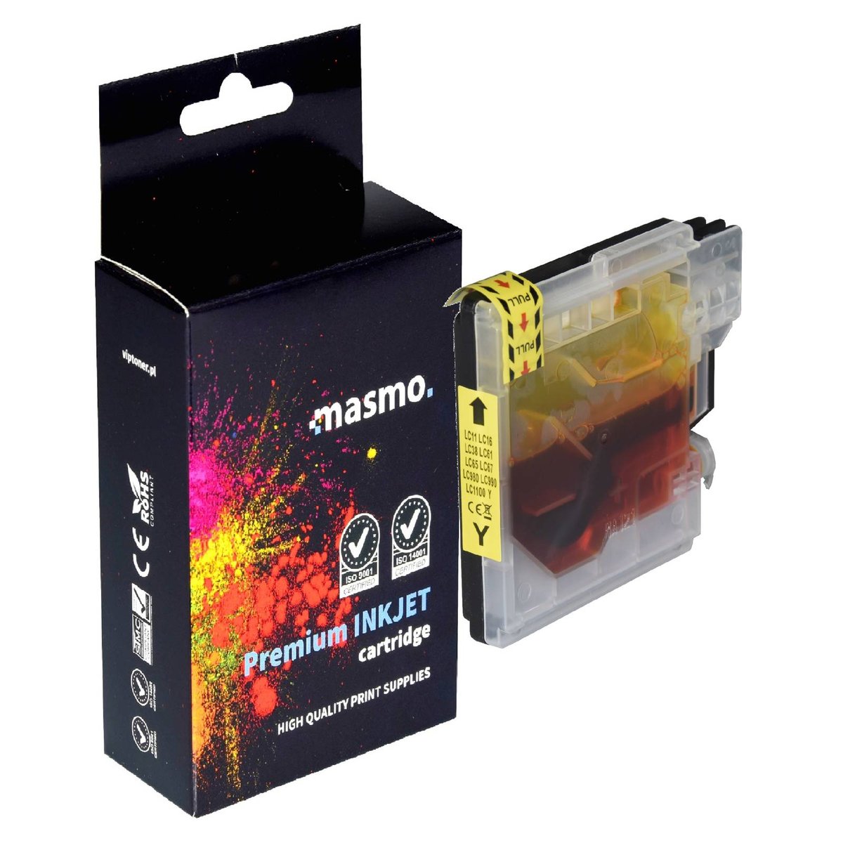 Tusz MASMO do Brother LC980 LC1100 DCP-195C DCP-365CN DCP-395CN DCP-145C MFC-790CW żółty zamiennik