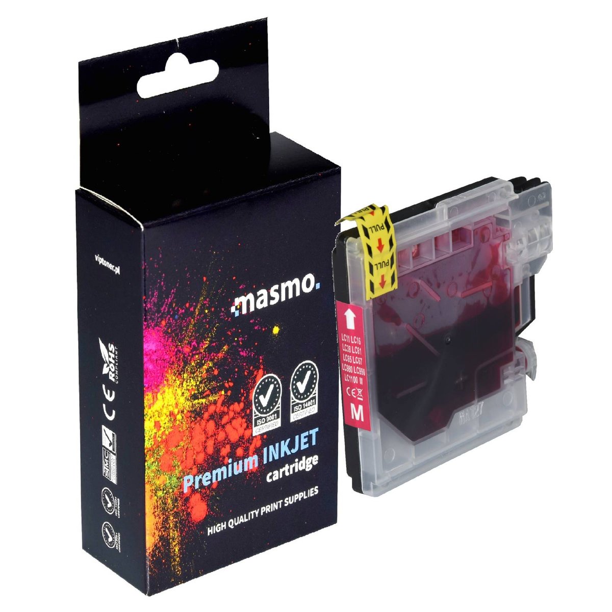 Tusz Masmo Do Brother Lc980 Lc1100 Dcp-195C Dcp-365Cn Dcp-395Cn Dcp-145C Mfc-790Cw Purpurowy Zamiennik