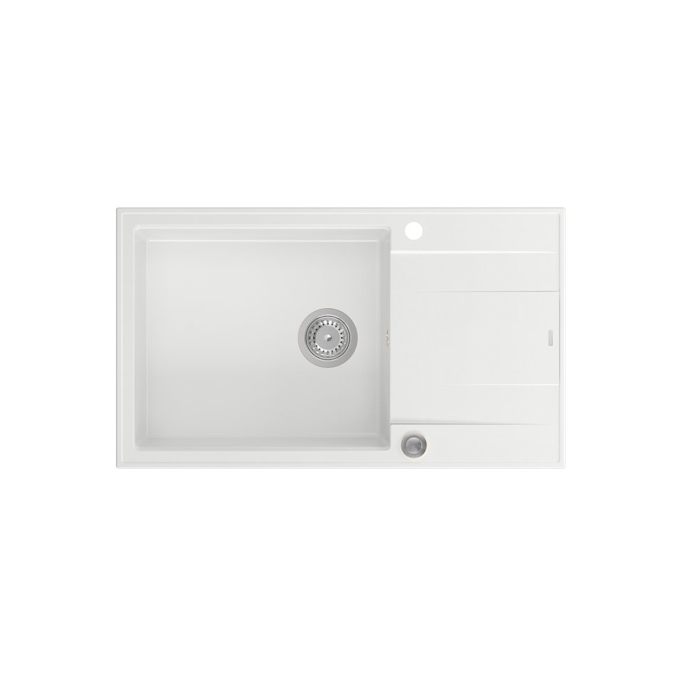 QUADRON Zlewozmywak EVAN 136 XL biały, elementy stalowe, k.pneum. HCQE58650U1_BS_P2O0 Z