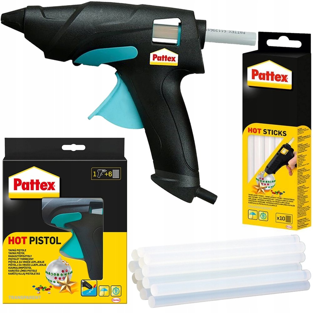 Pistolet Do Kleju Na Gorąco Pattex 16x Wkłady 11 Mm