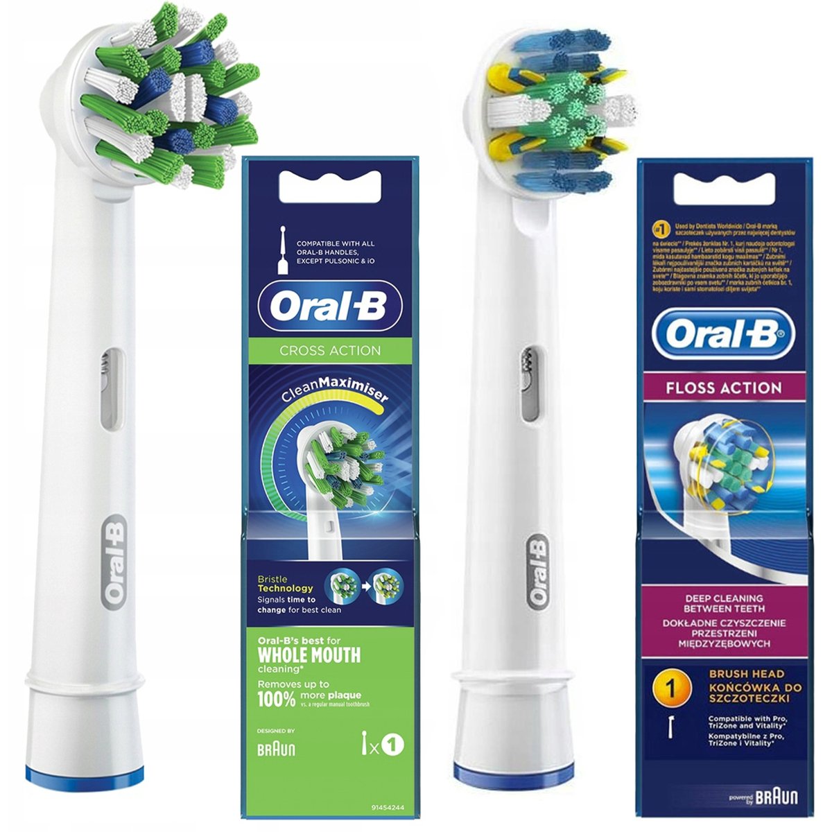 2 Końcówki Oral-B Cross Action Floss Action