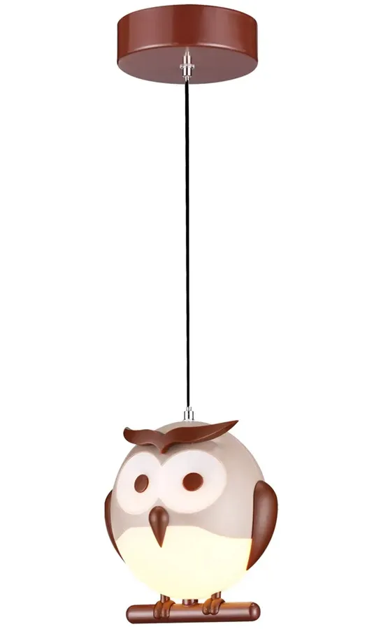 Wisząca lampa dziecięca w kształcie sowy - 3X N45 K3-D31