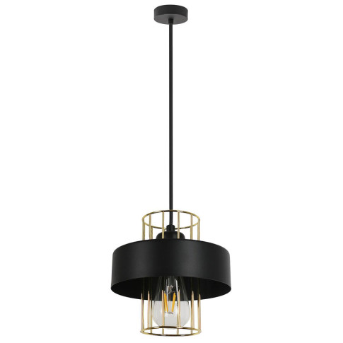 Czarna metalowa lampa wisząca w stylu loft Gyqez