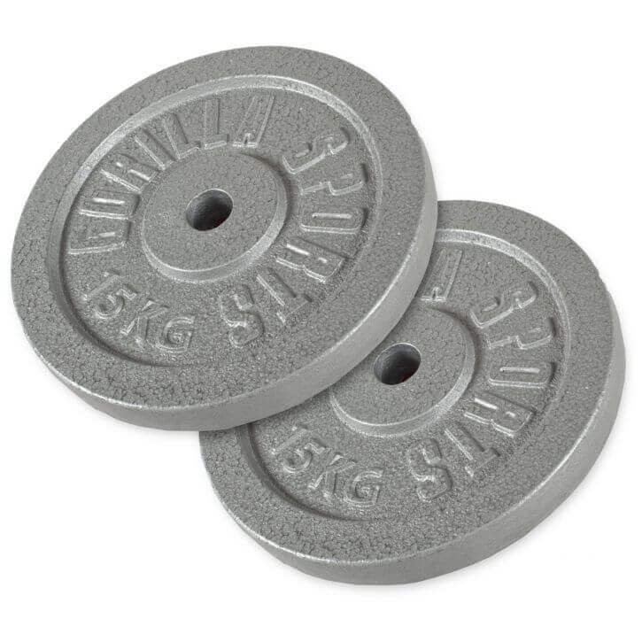 Gorilla Sports 30kg (2x15kg) Zestaw Obciążeń Żeliwnych (100135-00002-0111)