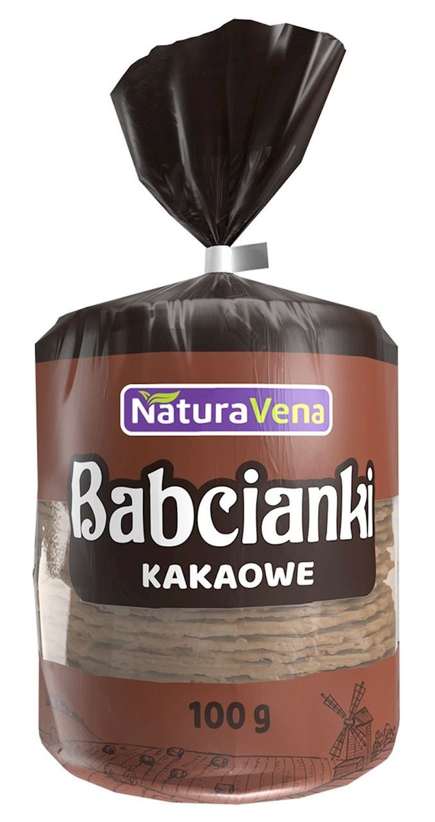 NATURAVENA NATURAVENA WAFELKI BABCIANKI KAKAOWE 100G