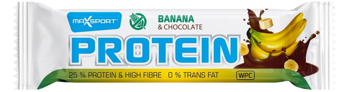 baton proteinowy wpc bananowy w mlecznej czekoladzie bezglutenowy