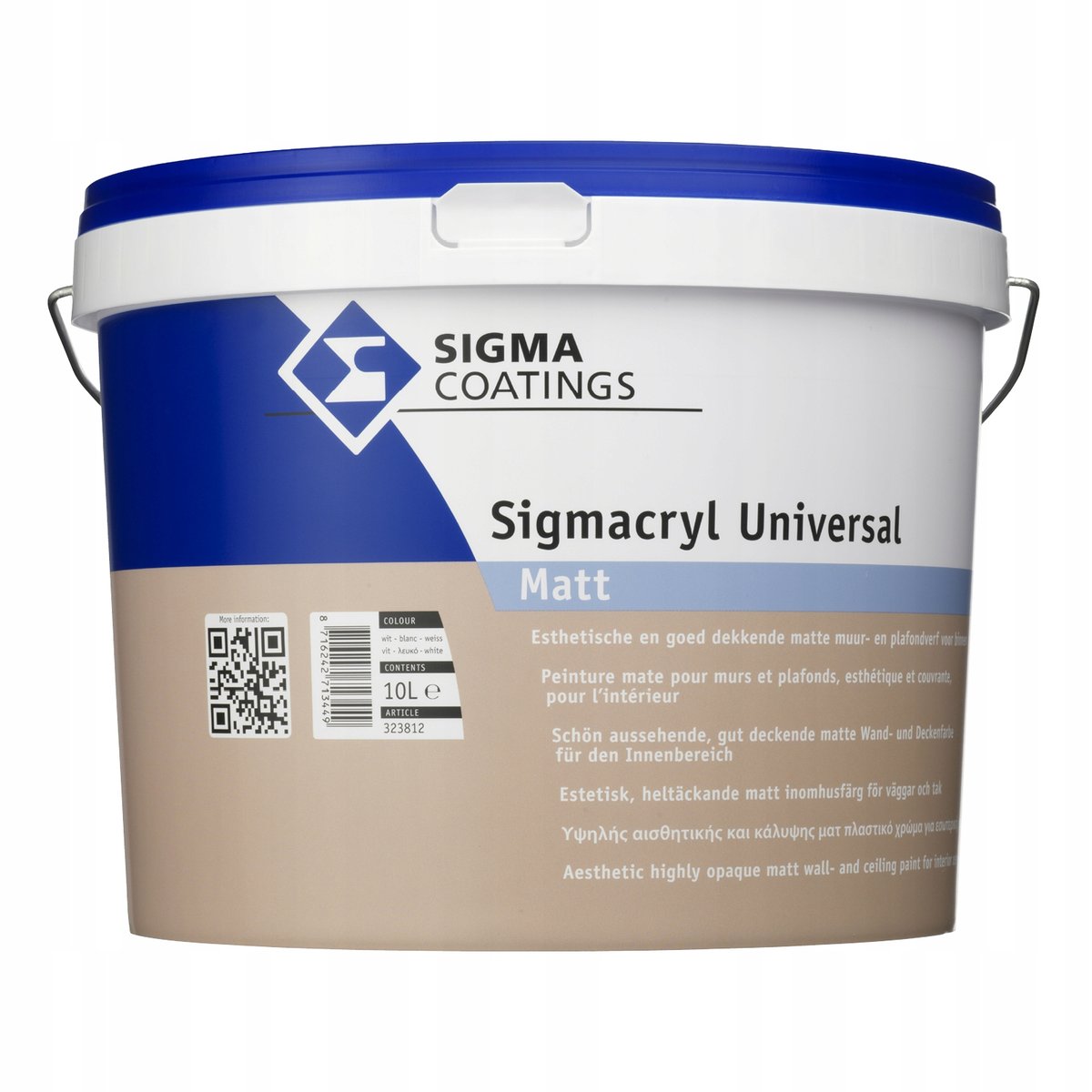 Farba Biała Sigmacryl Universal Mat 10 L