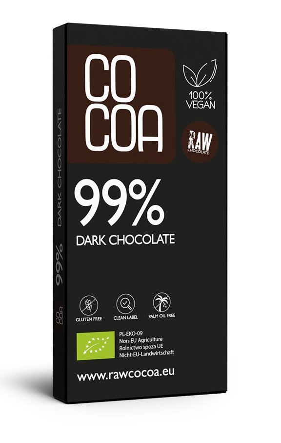 Cocoa Czekolada ciemna 99 % bezglutenowa 50 g