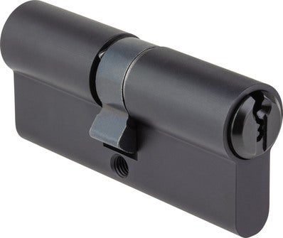 Wkładka drzwiowa bębenkowa Łucznik E-8 35x35 mm czarny mat