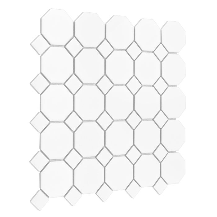 Mozaika ceramiczna Mini Octagon White 55 29.5x29.5 cm