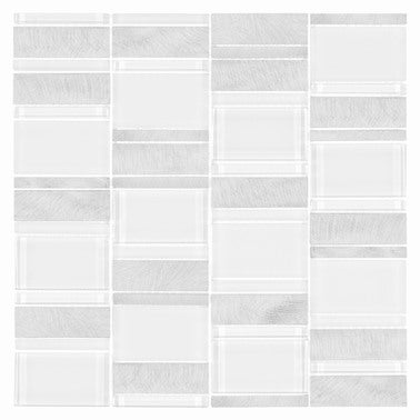 Mozaika metalowa Allumi piano white 29.3x29.8 cm