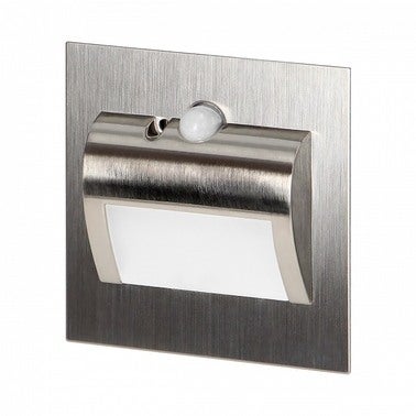 Oprawa schodowa podtynkowa puszka fi60, czarna, 1,5W, 30Lm, 4000K, zasilanie 12V DC, czujnik ruchu i zmierzchu