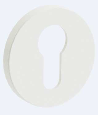 Klamka Simple z krótkim szyldem na wkładkę biały