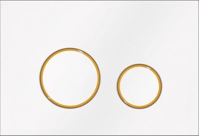 Przycisk spłukujący do stelaża biały/złoty Circle Ravak