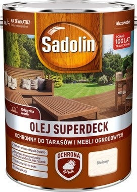 Olej Sadolin Superdeck bielony 5l