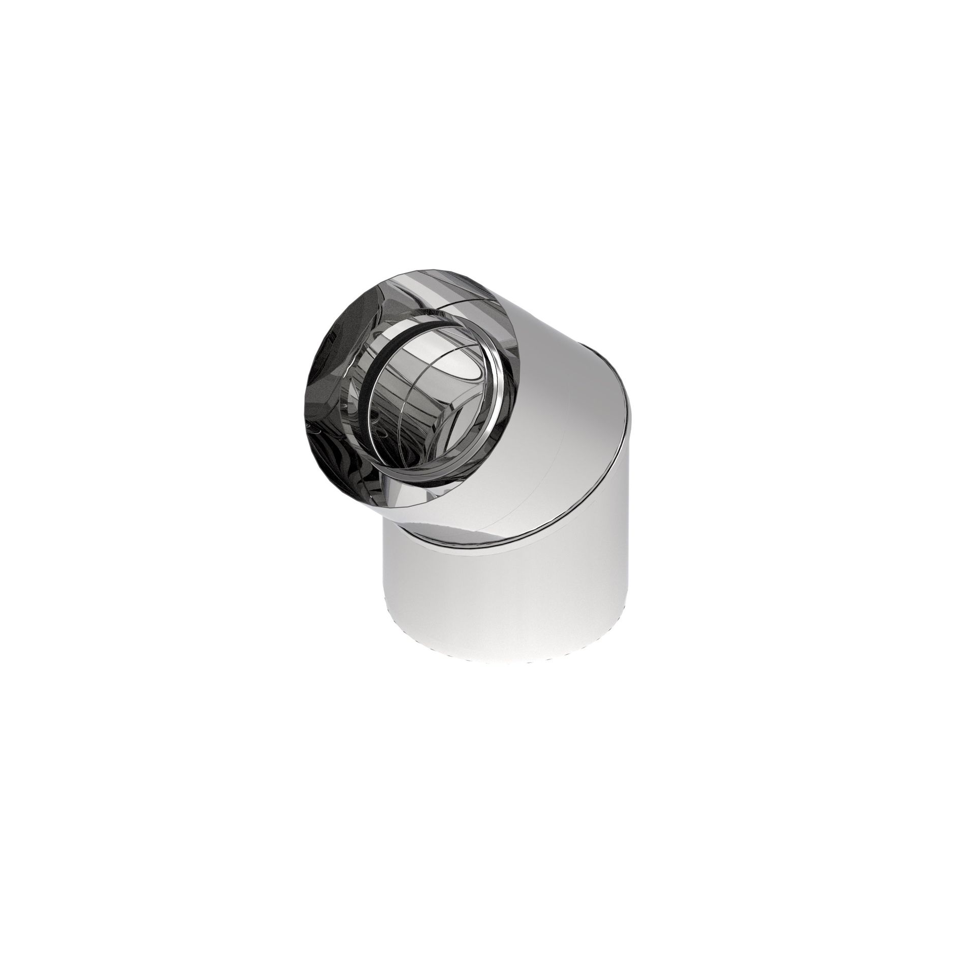 Kolano nierdzewne 45° 80/125 mm
