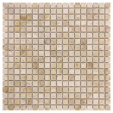Mozaika kamienna Travertine cream 15 30.5x30.5 cm