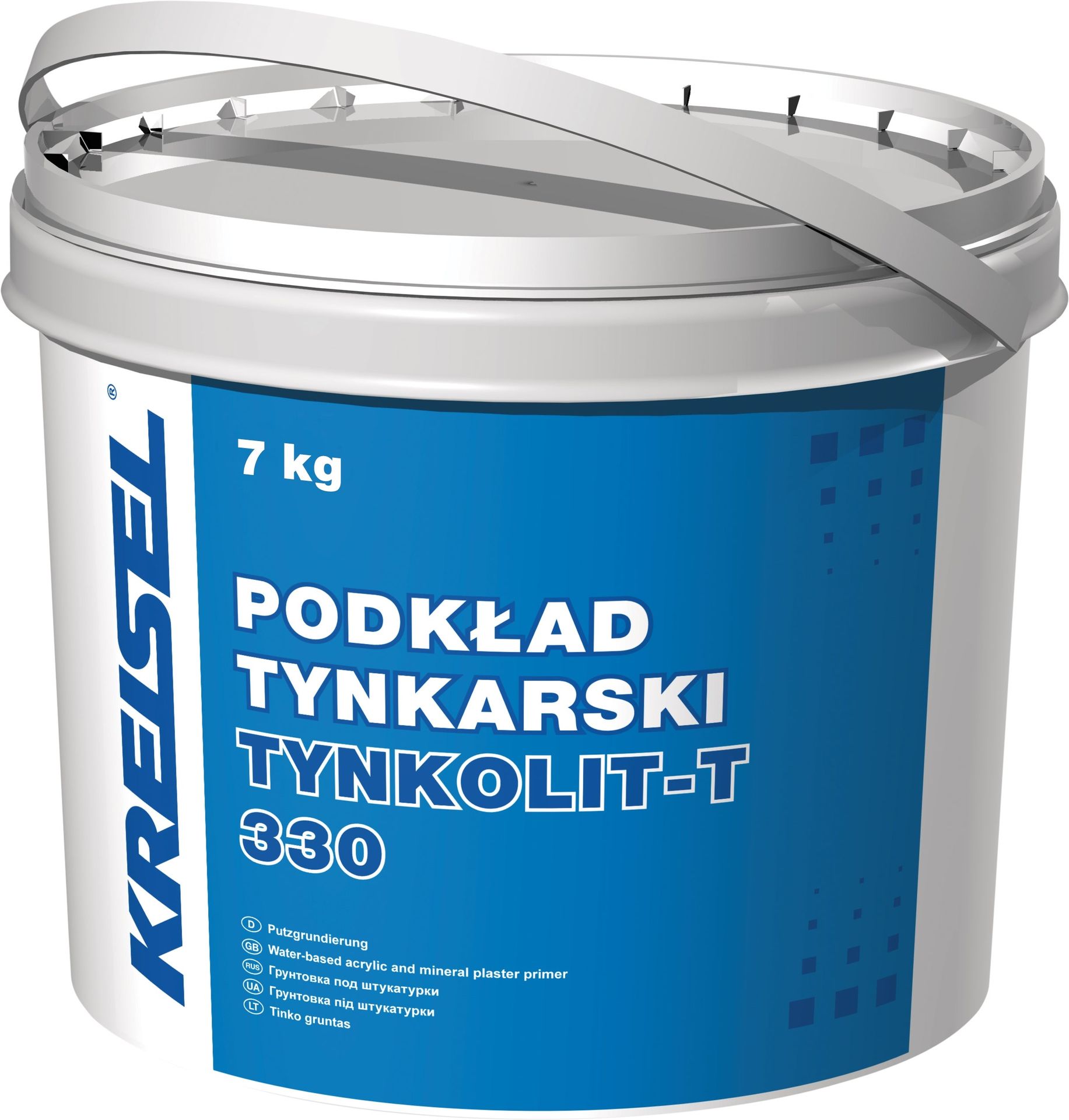 Środek gruntujący pod tynki mineralne, dekoracyjne, mozikowe Kreisel Tynkolit-T 330 7 kg, biały