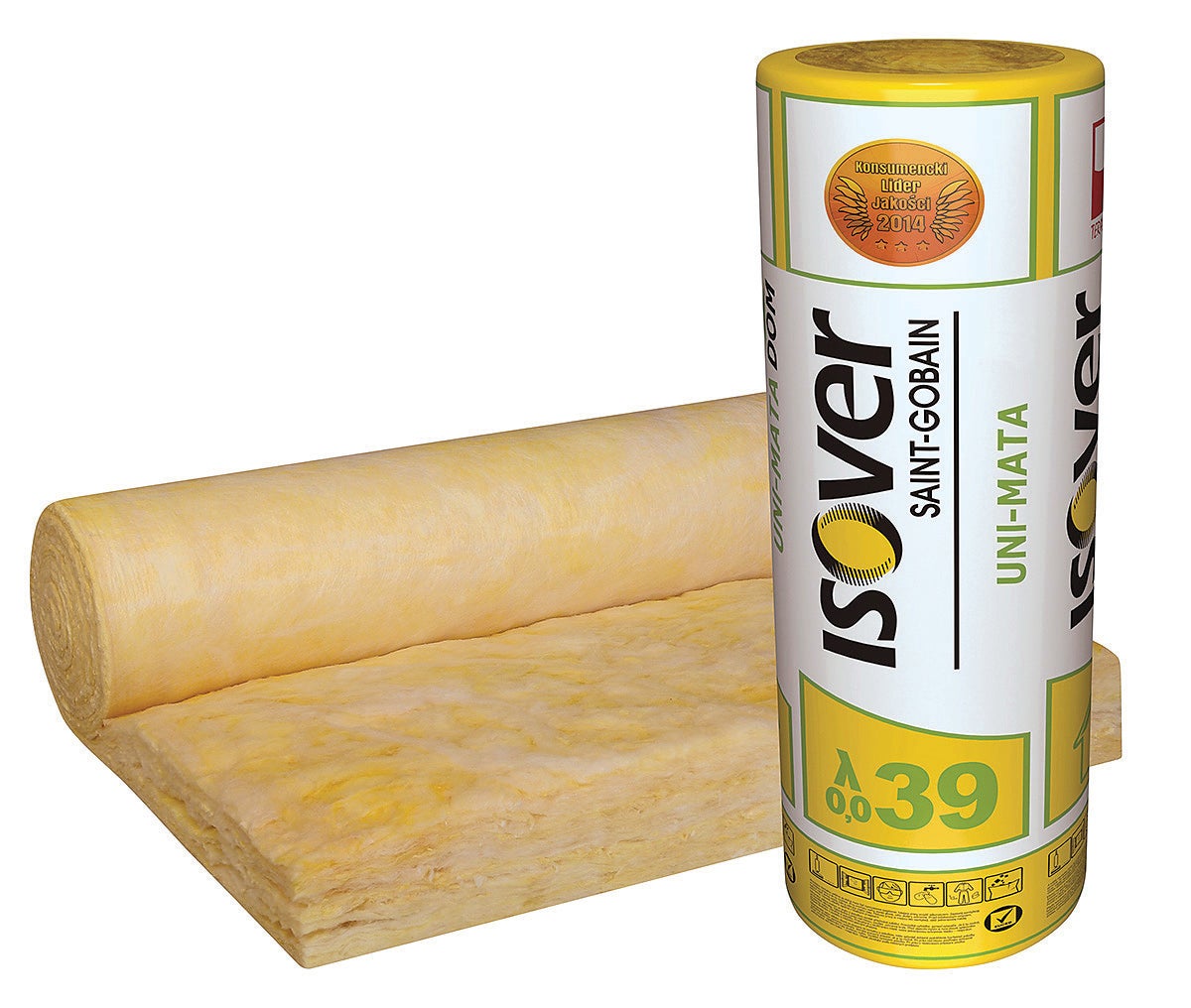 Isover Wełna mineralna Uni-Mata 15 cm szklana 0,039 W/(mK) 6,9 m2