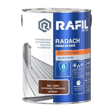 Farba na dach Rafil Radach czerwony tlenkowy RAL3009 5l