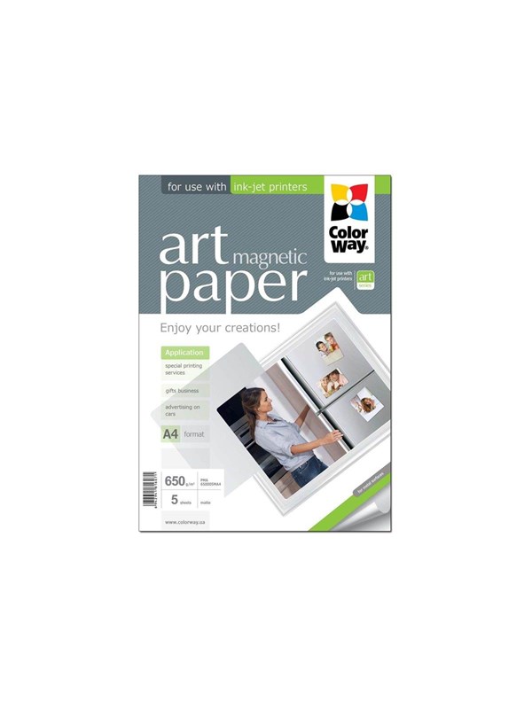 ColorWay Matte Magnetic Photo Paper A4 650 g/m2 5 sheets PMA650005MA4