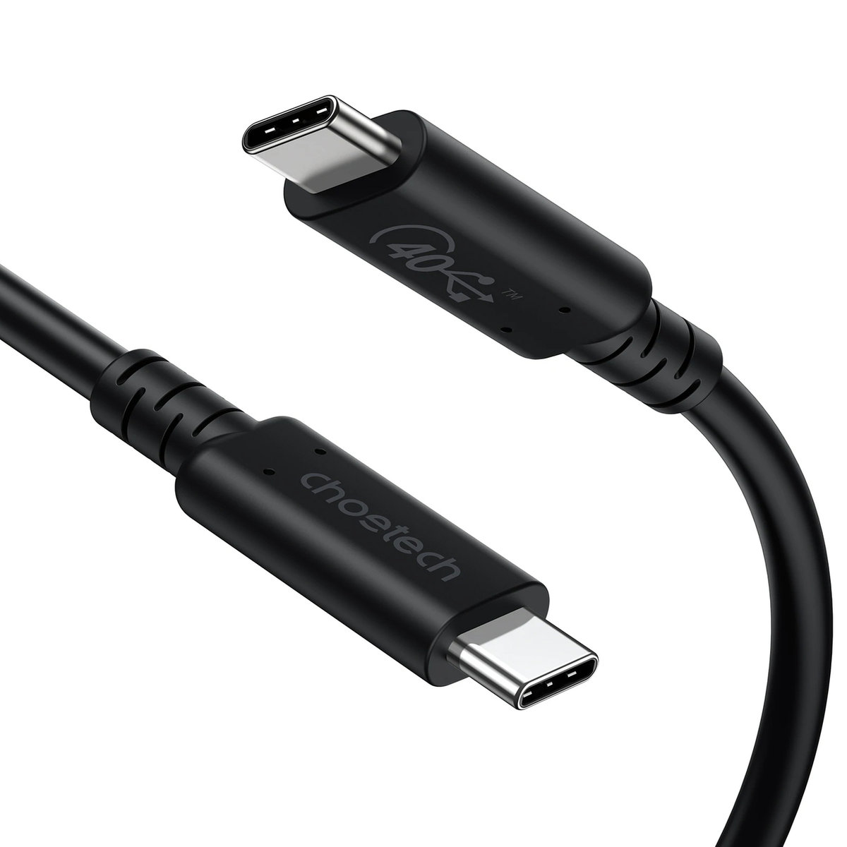 Choetech kabel USB-C - USB-C USB 4 Gen3 100W 40Gbps/8K 0.8m czarny XCC-1028