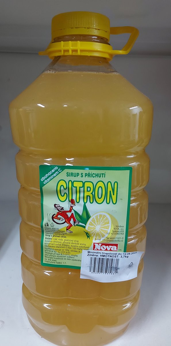 Syrop Cytrynowy Nova 3,7Kg