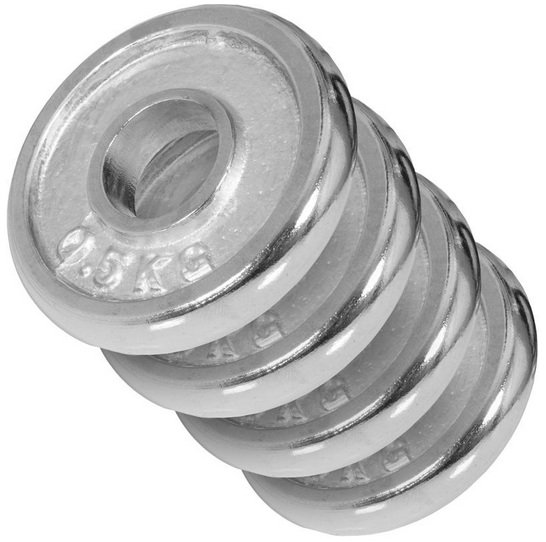 Gorilla Sports 4x0,5kg Zestaw Obciążeń Chromowanych (100546-00004-0095)