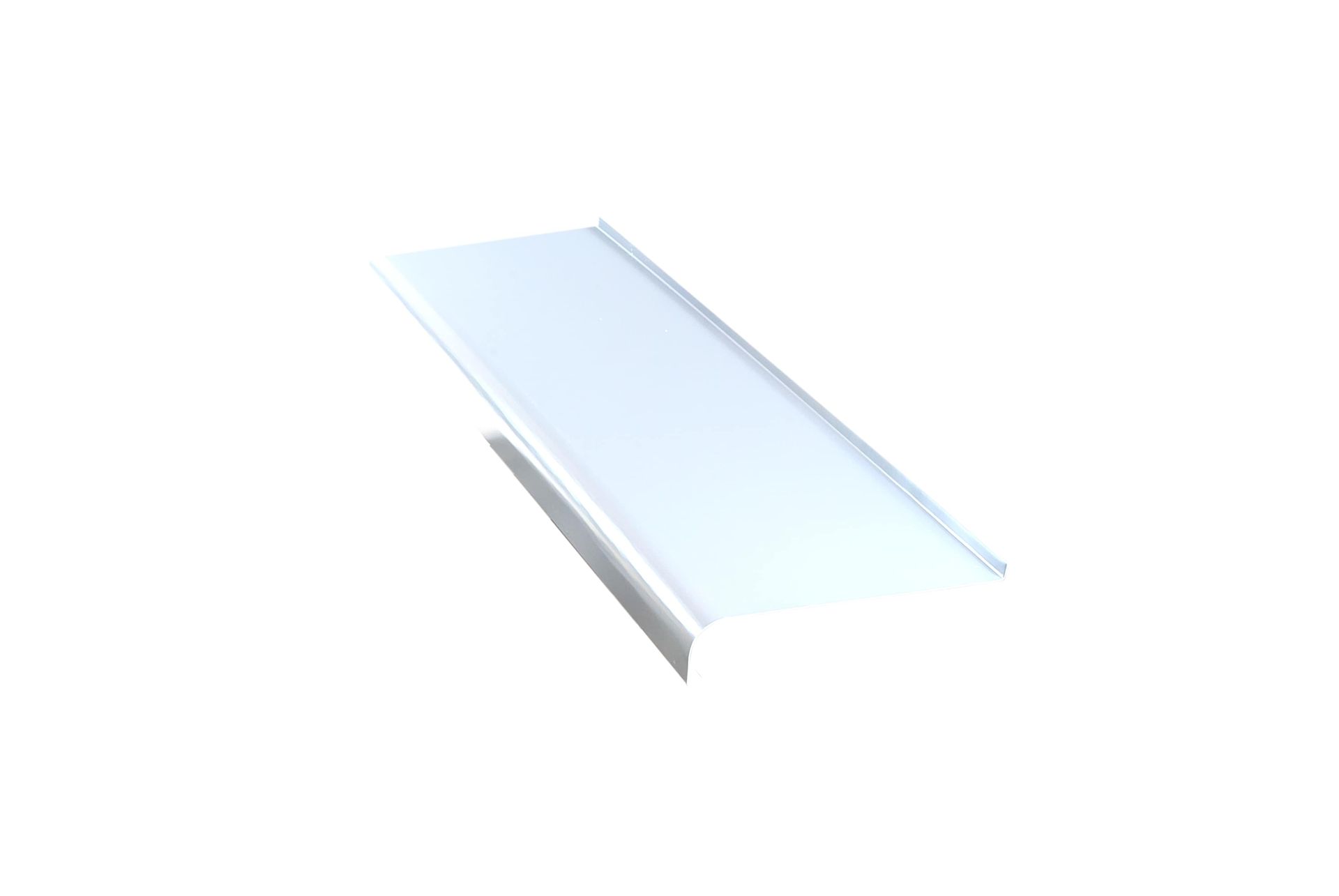 Parapet zewnętrzny stalowy biały 25 cm