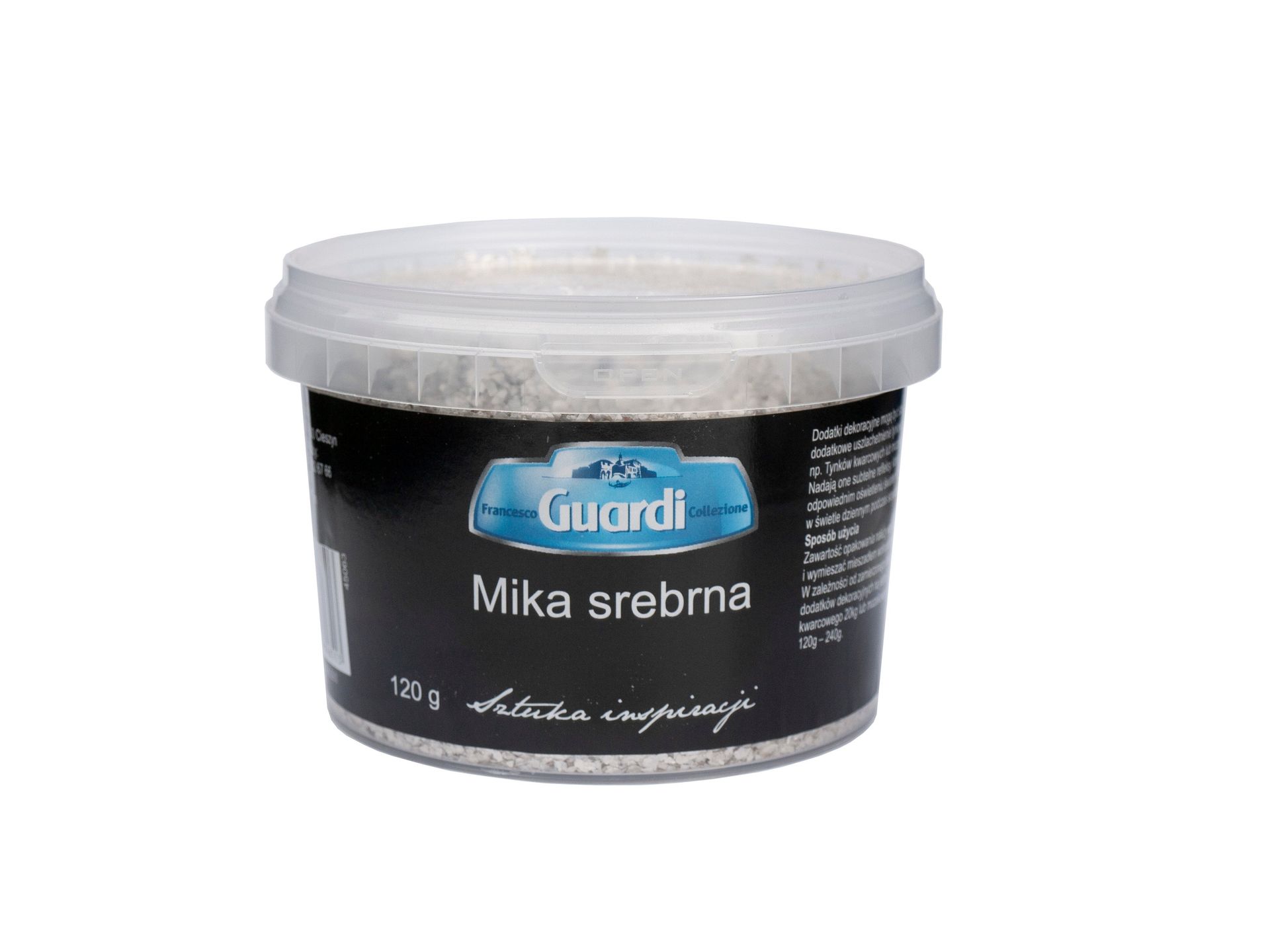 Mika do tynku Guardi srebrna 120g