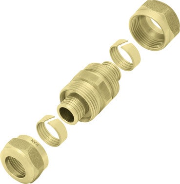 Kan Push Łącznik mosiężny skręcany 14x2 mm