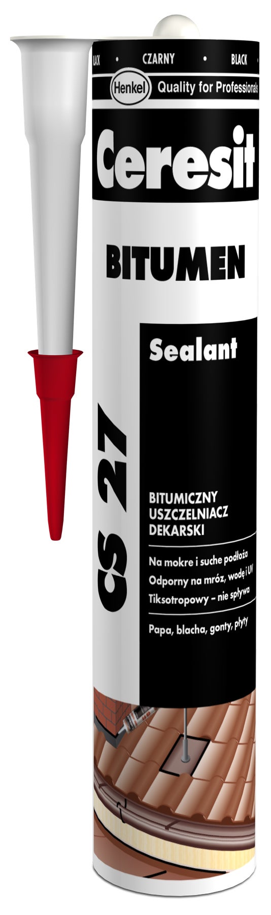Silikon dekarski bitumiczny Ceresit CS27 czarny 280ml