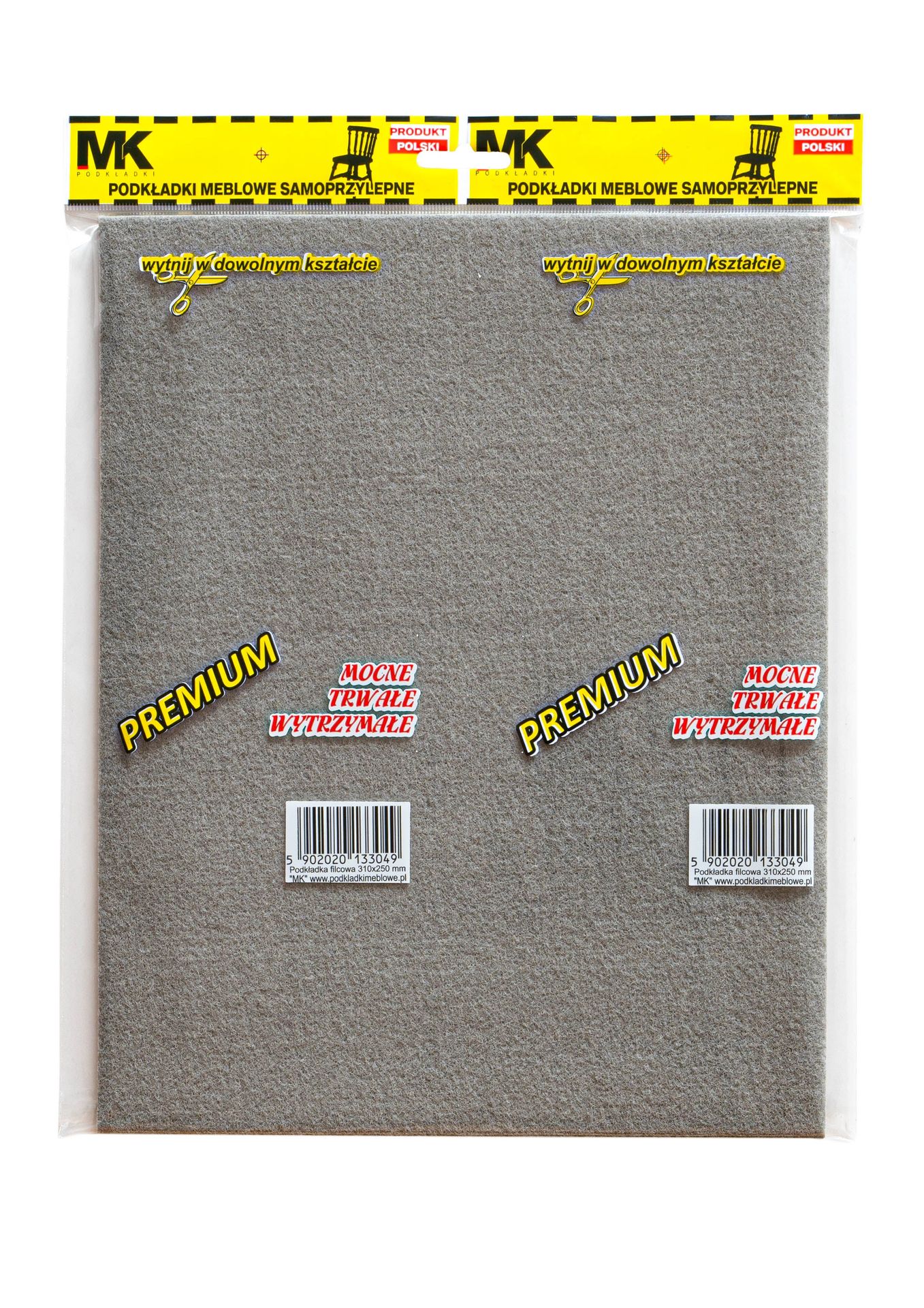 Podkładka filcowa premium 310x250 mm grafit