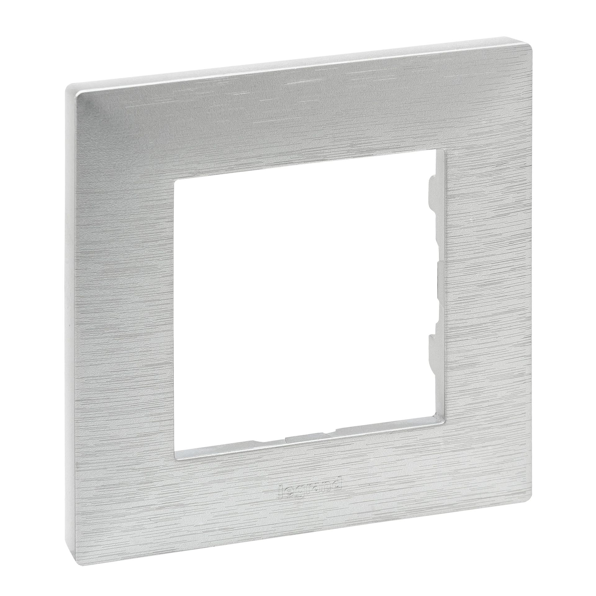 Niloe Step ramka aluminium szczotkowane pojedyncza